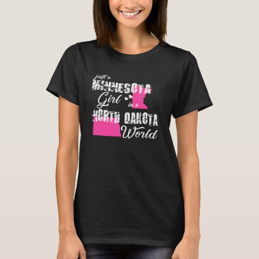 Minnesota Nur ein Minnesota-Mädchen in einer North T-Shirt (Vorderseite)