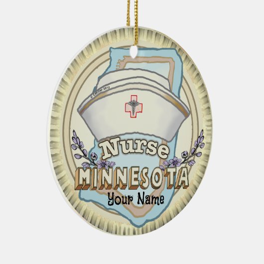 Minnesota Nurse Keramik Ornament (Rechts)