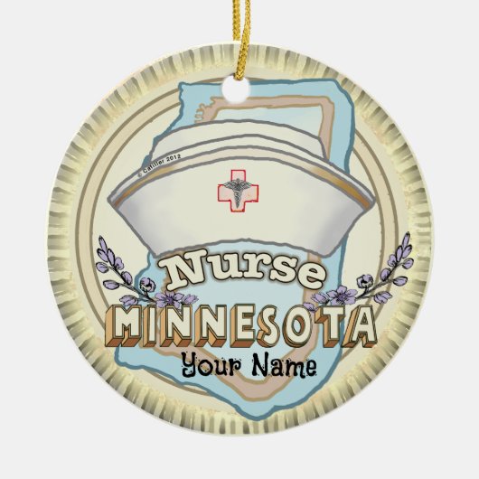 Minnesota Nurse Keramik Ornament (Vorne)