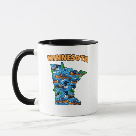 Minnesota Outline Tattoostil Tasse (Links)
