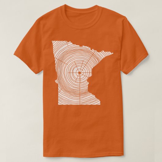 Minnesota Outrs Tree Rings Wandern Camping T-Shirt (Design vorne)
