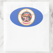 Minnesota Ovaler Aufkleber (Tasche)