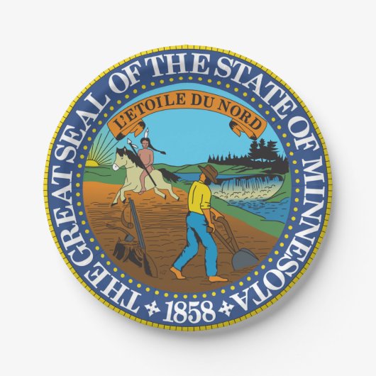 Minnesota Pappteller (Vorderseite)