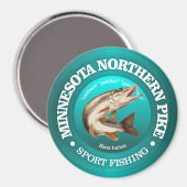 Minnesota Pike Fishing Magnet (Vorderseite/Rückseite)
