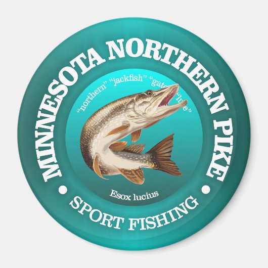 Minnesota Pike Fishing Magnet (Vorne)