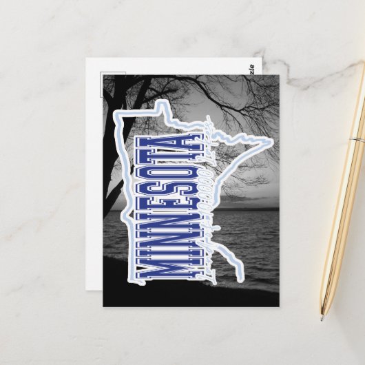 Minnesota Postkarte (Vorderseite/Rückseite Beispiel)