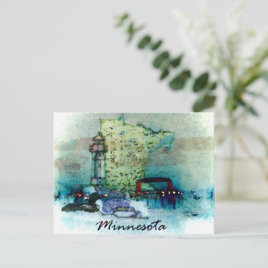 Minnesota Postkarte (Stehend Vorderseite)