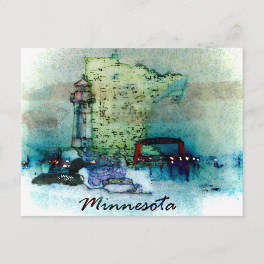 Minnesota Postkarte (Vorderseite)