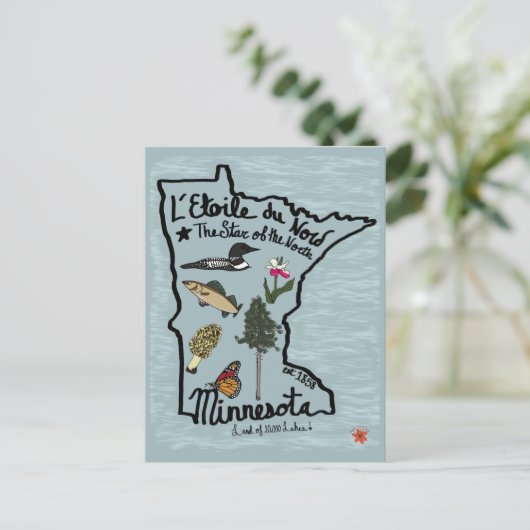 Minnesota Postkarte (Stehend Vorderseite)