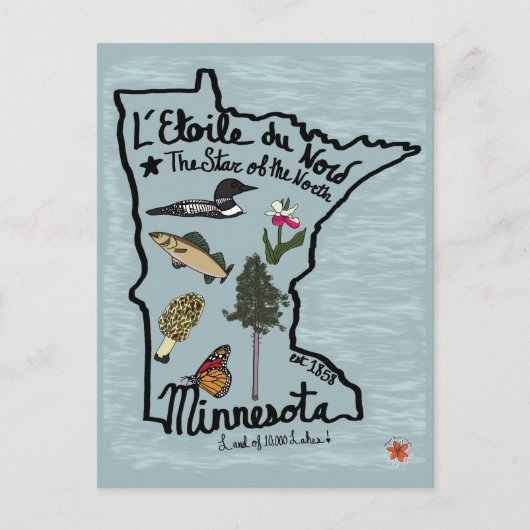 Minnesota Postkarte (Vorderseite)