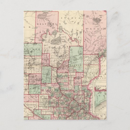 Minnesota Postkarte (Vorderseite)
