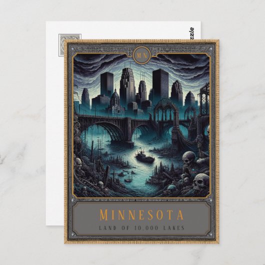 Minnesota | Postkarte Gothic Art (Vorne/Hinten)