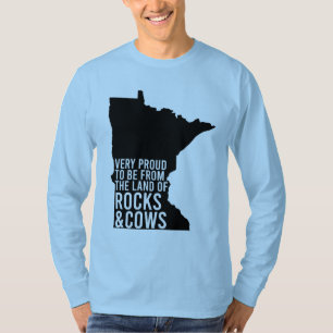 Minnesota Proud Rocks and Cows Funny T-Shirt