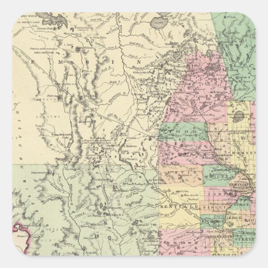Minnesota Quadratischer Aufkleber (Vorderseite)