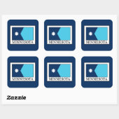 Minnesota Quadratischer Aufkleber (Blatt)