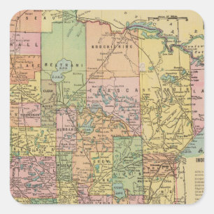 Minnesota Quadratischer Aufkleber