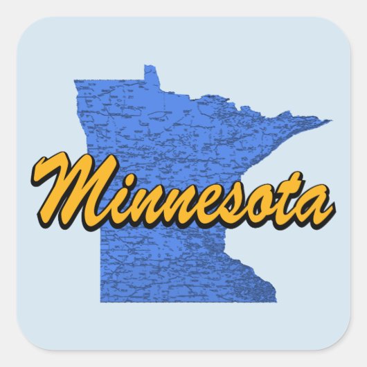 Minnesota Quadratischer Aufkleber (Vorderseite)