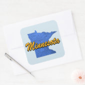 Minnesota Quadratischer Aufkleber (Umschlag)
