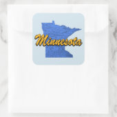 Minnesota Quadratischer Aufkleber (Tasche)