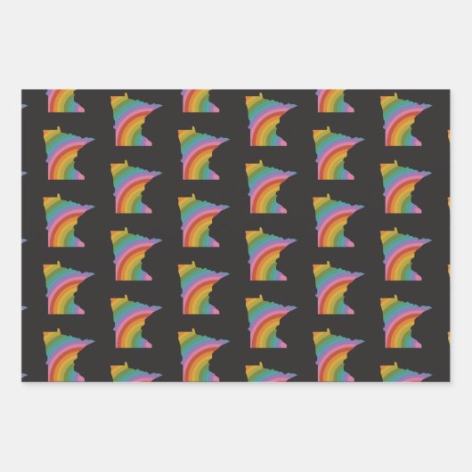 Minnesota Rainbow Wrapping Paper Geschenkpapier Set (Vorderseite 2)
