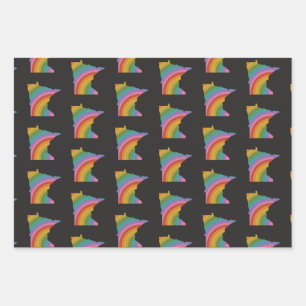 Minnesota Rainbow Wrapping Paper Geschenkpapier Set