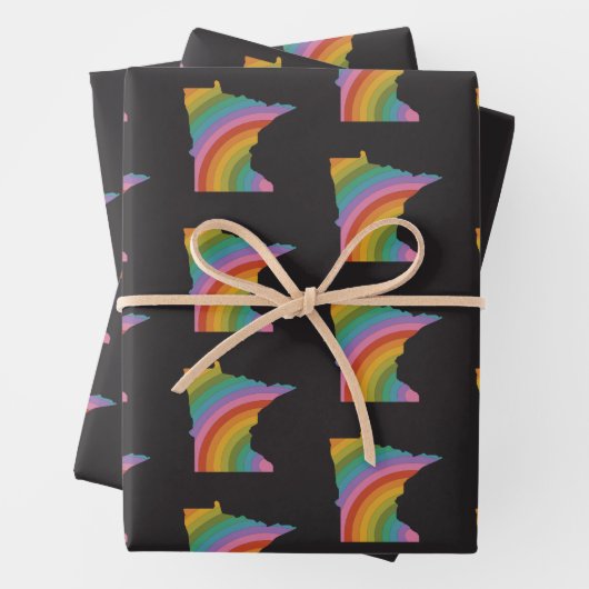 Minnesota Rainbow Wrapping Paper Geschenkpapier Set (Beispiel)