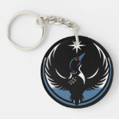Minnesota Rebel Bird New State Flag Schlüsselanhänger (Vorderseite)