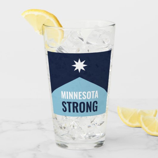Minnesota-Rebell Neue Staatsflagge Glas (Vorderseite Ice)
