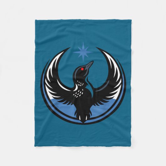 Minnesota-Rebellentaucher Mn-State-Illustration Fleecedecke (Vorderseite)