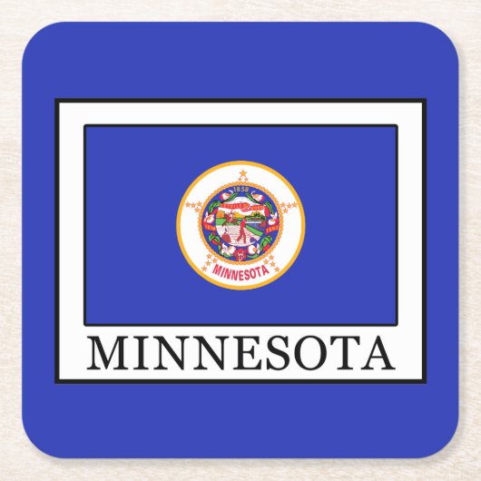 Minnesota Rechteckiger Pappuntersetzer (Vorderseite)