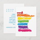 Minnesota Regenbogenstroche Einladung (Vorne/Hinten)