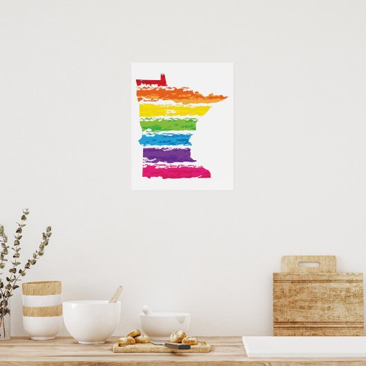 Minnesota Regenbogenstroche Poster (Küche)
