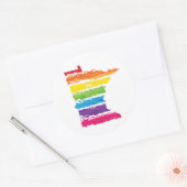 Minnesota Regenbogenstroche Runder Aufkleber (Umschlag)