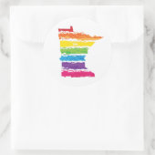 Minnesota Regenbogenstroche Runder Aufkleber (Tasche)