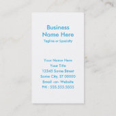 Minnesota Regenbogenstroche Visitenkarte (Rückseite)