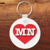 Minnesota Rotes Herz - I Liebe MN Schlüsselanhänger (Vorderseite)