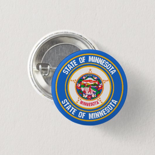Minnesota Round Emblem Button (Vorne & Hinten)