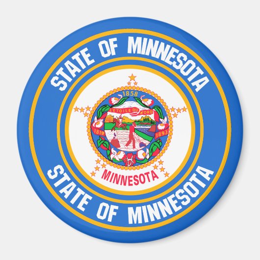 Minnesota Round Emblem Magnet (Vorne)
