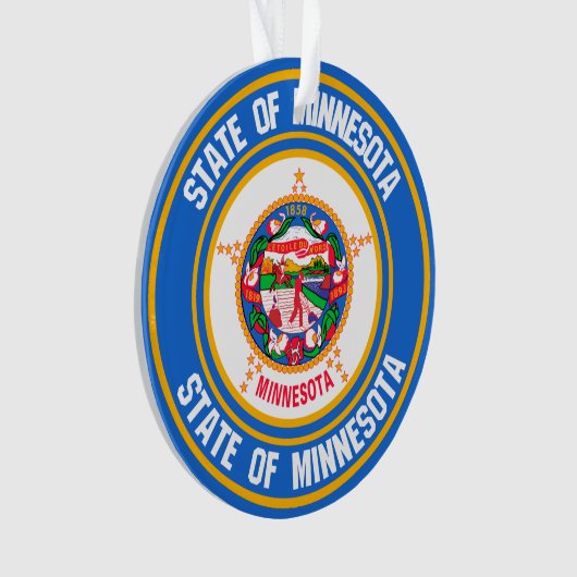 Minnesota Round Emblem Ornament (Vorderseite)