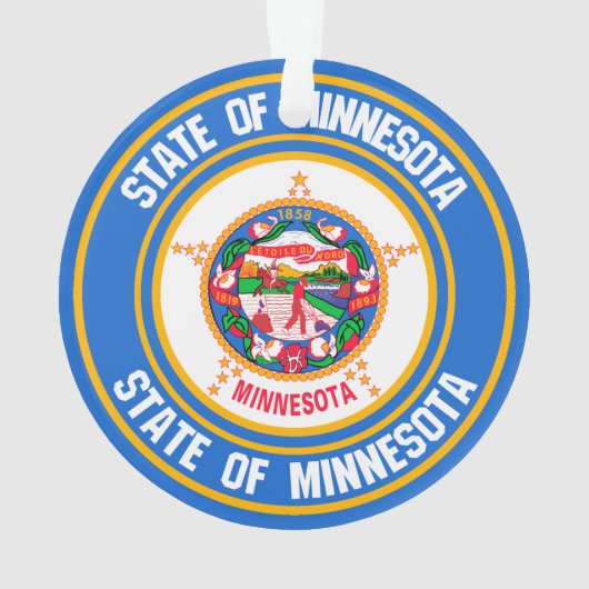 Minnesota Round Emblem Ornament (Rückseite)