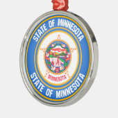 Minnesota Round Emblem Ornament Aus Metall (Links)