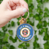 Minnesota Round Emblem Schlüsselanhänger (Hand)
