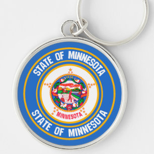 Minnesota Round Emblem Schlüsselanhänger