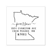 Minnesota-Rücksendeadresse-Briefmarke Permastempel (Design)