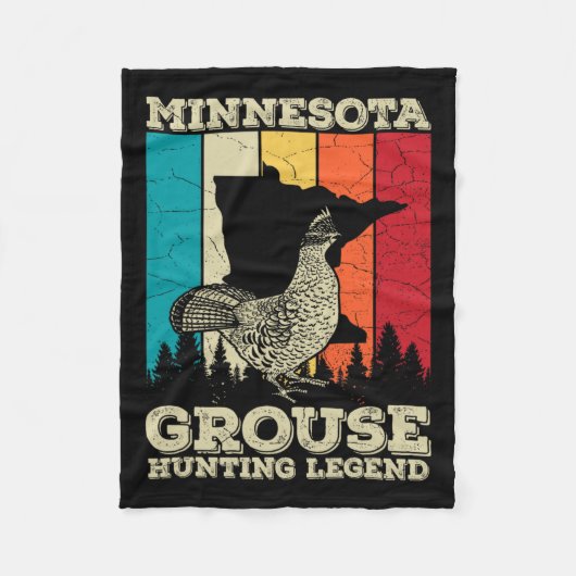Minnesota Ruffed Grouse-Angebot für einen geplagte Fleecedecke (Vorderseite)