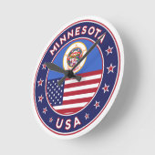 Minnesota Runde Wanduhr (Winkel)