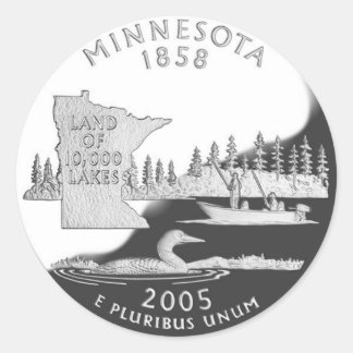 Minnesota Runder Aufkleber