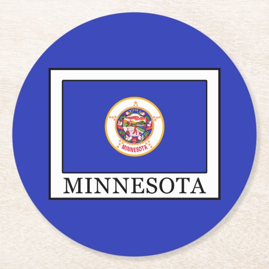 Minnesota Runder Pappuntersetzer (Vorderseite)