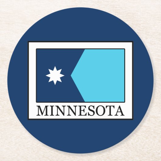 Minnesota Runder Pappuntersetzer (Vorderseite)