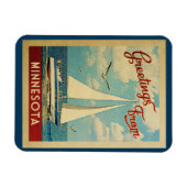 Minnesota Sailboat Vintage Reise Magnet (Horizontal)
